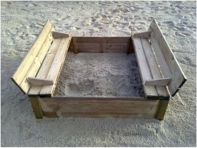 Smėlio dėžė 150x150 cm 5